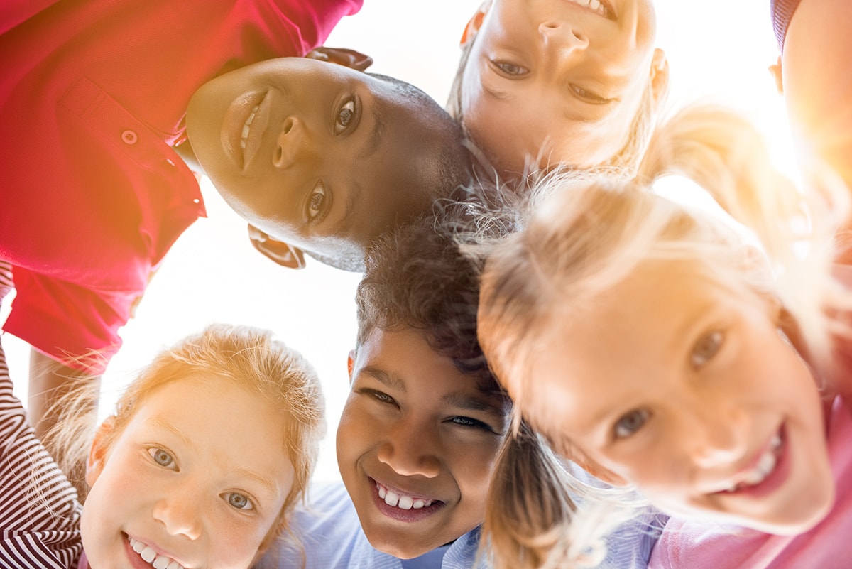 Happy children faces